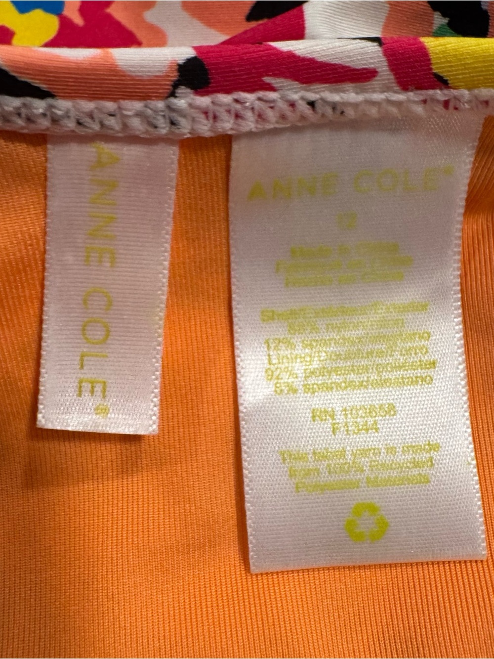 Anne Cole One Piece Floral Swimsuit 12 - Picture 6 of 6